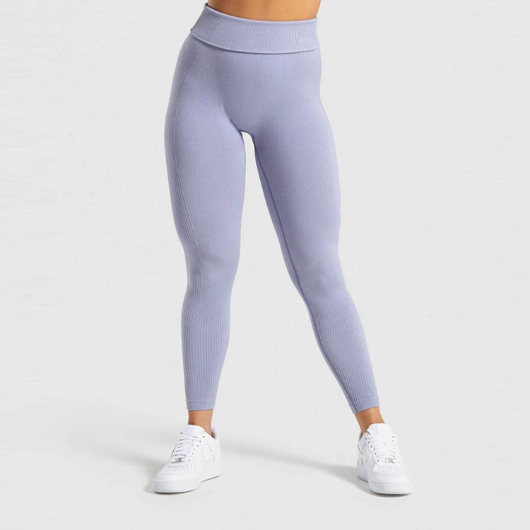 K3194 ribbed seamless workout tights